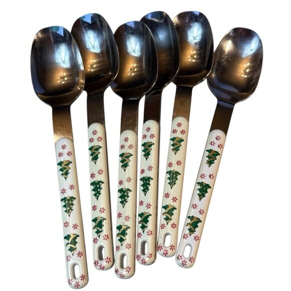 VTG Northland Stainless Japan Christmas Trees Flatware For 6 - 24 Pieces - Picture 8 of 11